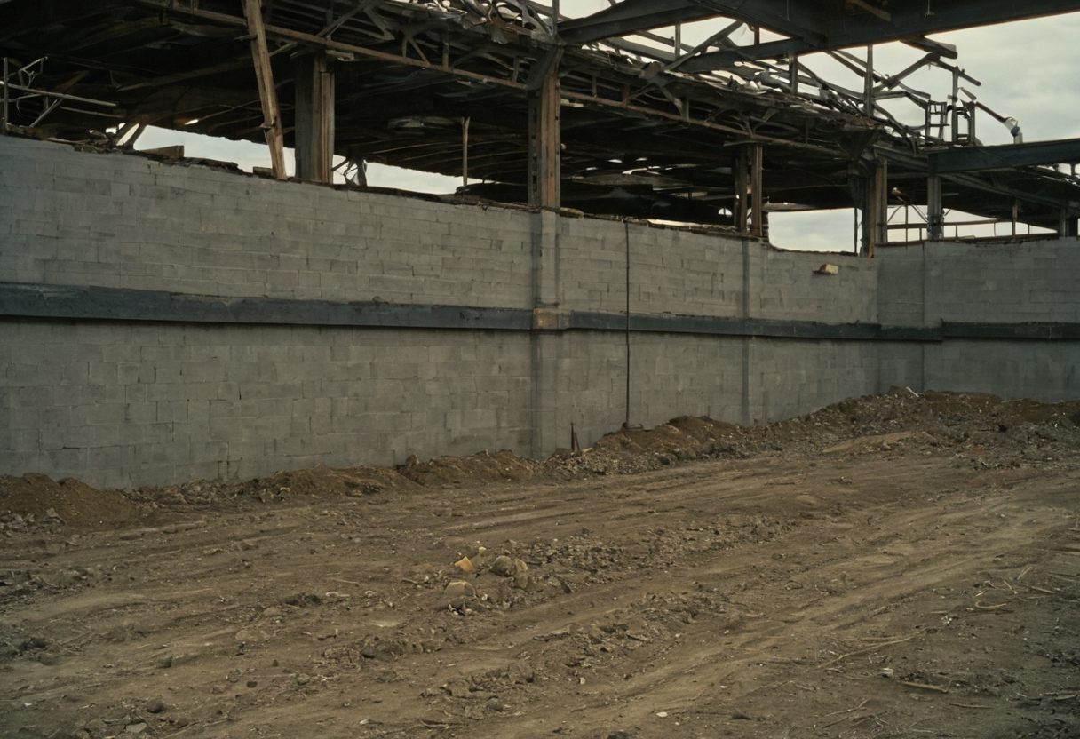 Temporary shoring and the construction sequence must be planned before demolition